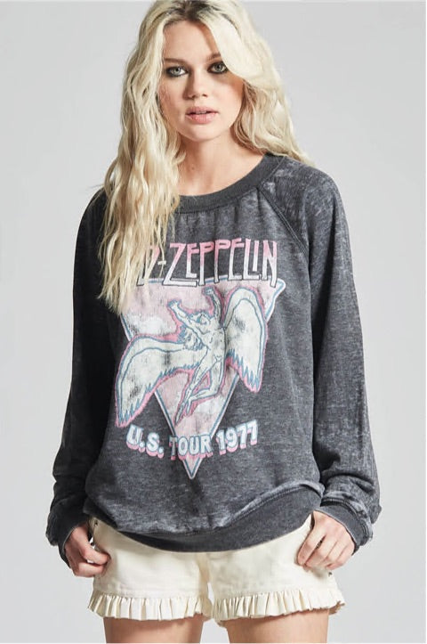 You’ll love this soft, buttery sweatshirt in polyester cotton and spandex.